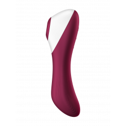 2 en 1 Vibromasseur et stimulateur de clitoris USB rouge Dual Crush Satisfyer - CC597786