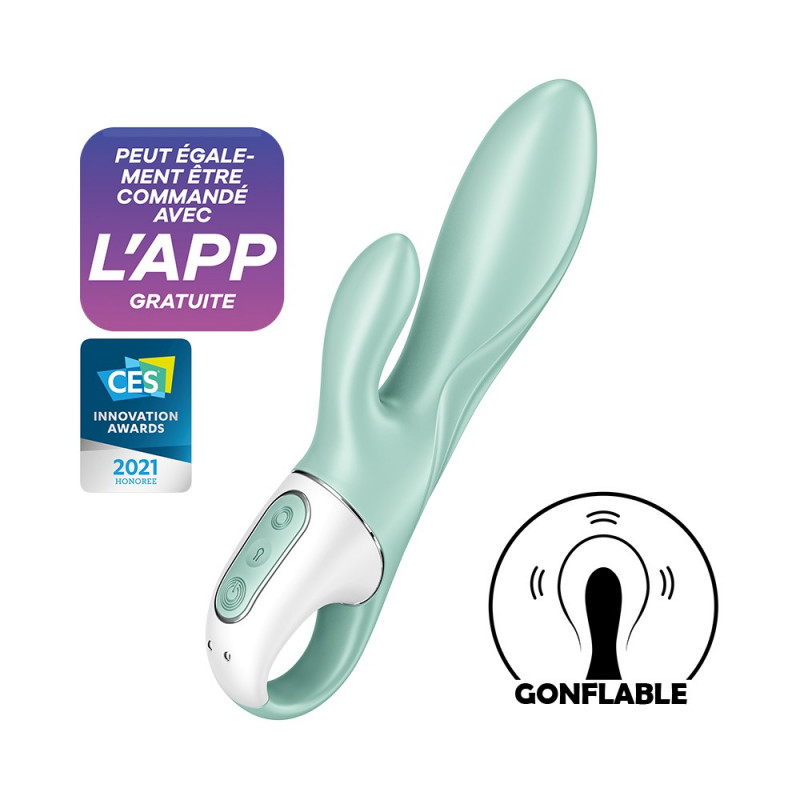 Vibromasseur rabbit gonflant connecté  USB Air Pump Bunny 5  Satisfyer - CC597801