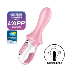 Vibromasseur anal gonflant connecté rose USB Air Pump Booty 5  Satisfyer - CC597803