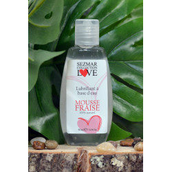 Lubrifiant à base d'eau 100  naturel Mousse fraise 90 ml - SEZ082